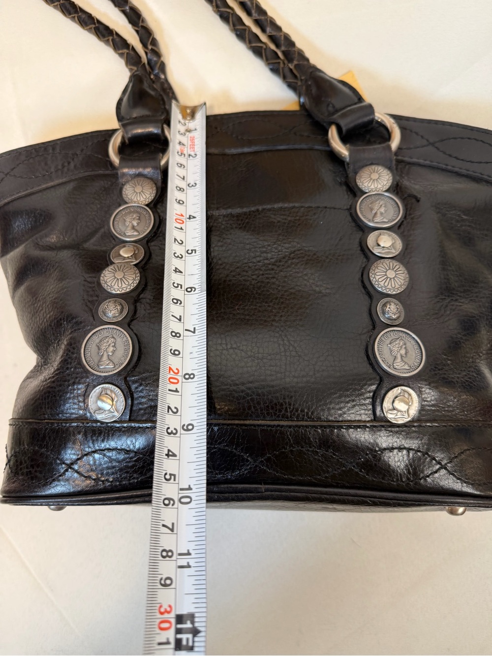 Patricia Nash Zorita Renaissance style coin collection black shoulder bag - Picture 6 of 12
